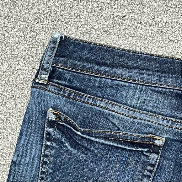 J Crew Reid Distressed Skinny Jeans Womens Size 24 Blue Ankle Patchwork - Picture 8 of 9